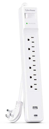 CyberPower 6 Outlet Surge Strip With USB