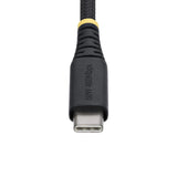 StarTech.com 10ft (3m) USB-C Charging Cable, 60W (3A) PD, Dual-Layer Braided Nylon/TPE Jacket, Rugged USB C Charging Cord, USB 2.0 Laptop Charger Cable