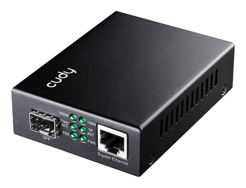 Cudy MC220 network media converter 1000 Mbit/s 1310 nm Single-mode Black