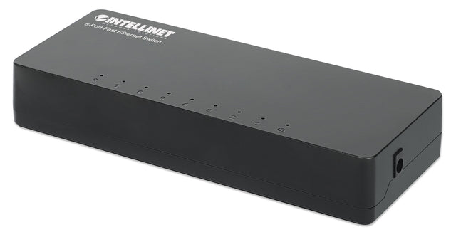 Intellinet 8-Port Fast Ethernet Switch Desktop Size, Plastic, IEEE 802.3az (Energy Efficient Ethernet), Black