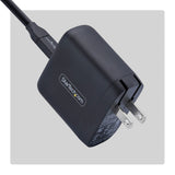 StarTech.com 37W USB-C & USB-A Wall Charger, Portable Charger with USB Power Delivery Fast Charging, 25W USB-C PD / 12W USB-A Output, Dual-Port USB-C/USB-A