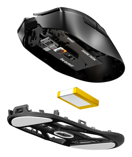be quiet! Dark Perk Ergo mouse Gaming Right-hand RF Wireless + USB Type-C Optical 32000 DPI