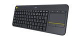Logitech K400 Plus keyboard Universal RF Wireless AZERTY French Black