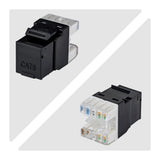StarTech.com Cat6 Keystone Jack, 24-Pack RJ45 Ethernet Keystone Jacks, UTP Cat6 Wall Jack, 180-Degree 110 Punch Down, Black