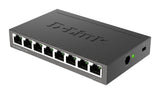 D-Link DGS-108 network switch Unmanaged L2 Gigabit Ethernet (10/100/1000) Desktop Black