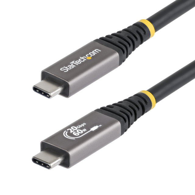 StarTech.com 10ft (3m) USB4 Cable, 20Gbps, USB-IF Certified USB-C Cable, 60W PD, 4K 120Hz DP 2.1, TPE Jacket, Black USB-C Cord