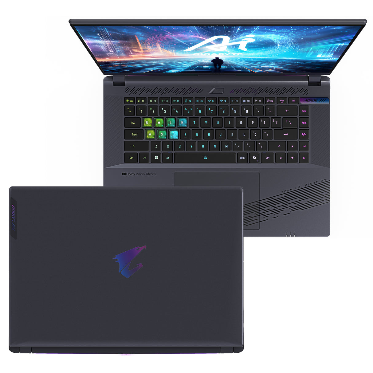 GIGABYTE AORUS 16X ASG-53USC64SH laptop Intel® Core™ i7 i7-14650HX 40.6 cm (16") WQXGA 32 GB DDR5-SDRAM 1 TB SSD NVIDIA GeForce RTX 4070 Wi-Fi 7 (802.11be) Windows 11 Home Grey