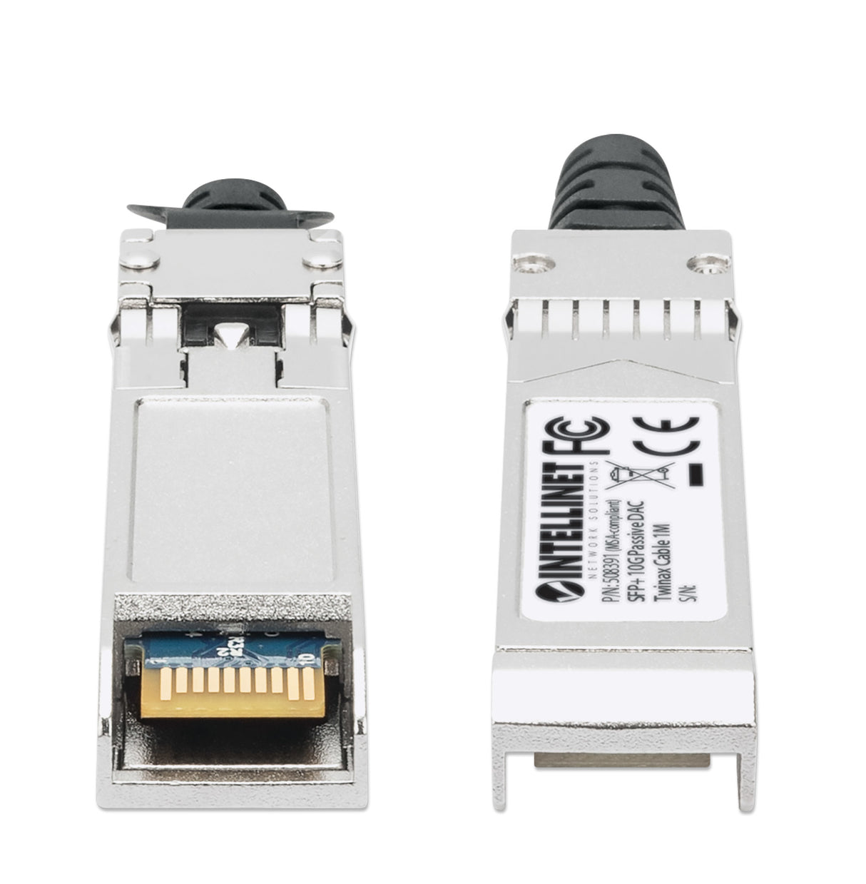 Intellinet 1m 10G SFP+ Passive Direct Attach Copper Twinax Cable 30AWG MSA SFP-H10GB-CU1M compatible