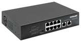 Intellinet 8-Port Gigabit Ethernet PoE+ Switch with 2 RJ45 Gigabit Uplink Ports, IEEE 802.3at/af Power over Ethernet (PoE+/PoE) Compliant, 120 W, Endspan, Desktop (WITH C14 2 PIN POWER CORD)