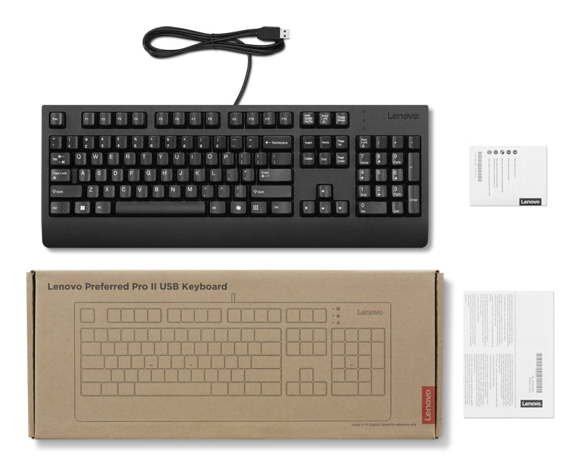 Lenovo Preferred Pro II USB -French keyboard Home/Office Black