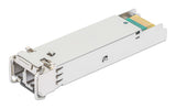 Intellinet Industrial Gigabit Fiber SFP Optical Transceiver Module 1000Base-SX (LC) Multi-Mode Port, 550 m, MSA-compliant for Maximum Compatibility, Silver