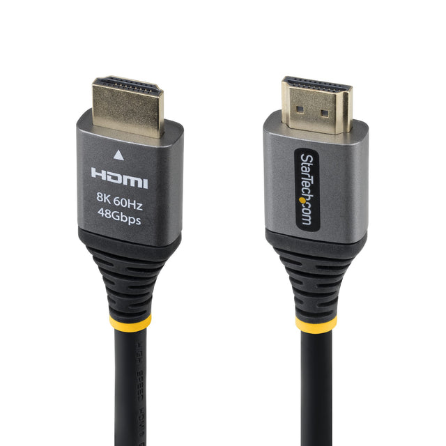 StarTech.com 15ft (4.5m) Certified Ultra High Speed HDMI Cable, 8K 60Hz/4K 120Hz, HDMI 2.1 Cable with HDR10+ / eARC, 48Gbps, 8K HDMI Cord for Monitor/TV/Display, Flexible TPE Jacket