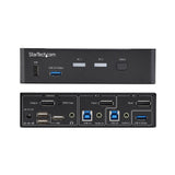 StarTech.com 2-Port DisplayPort KVM Switch, 4K 60Hz, DP 1.2, EDID Management, 2-Port USB 3.0 Hub, 4x USB HID Ports, TAA Compliant
