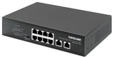 Intellinet 8-Port Gigabit Ethernet PoE+ Switch with 2 RJ45 Gigabit Uplink Ports, IEEE 802.3at/af Power over Ethernet (PoE+/PoE) Compliant, 120 W, Endspan, Desktop (WITH C14 2 PIN POWER CORD)