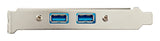 StarTech.com 2 Port USB 3.0 (5Gbps) A Female Slot Plate Adapter
