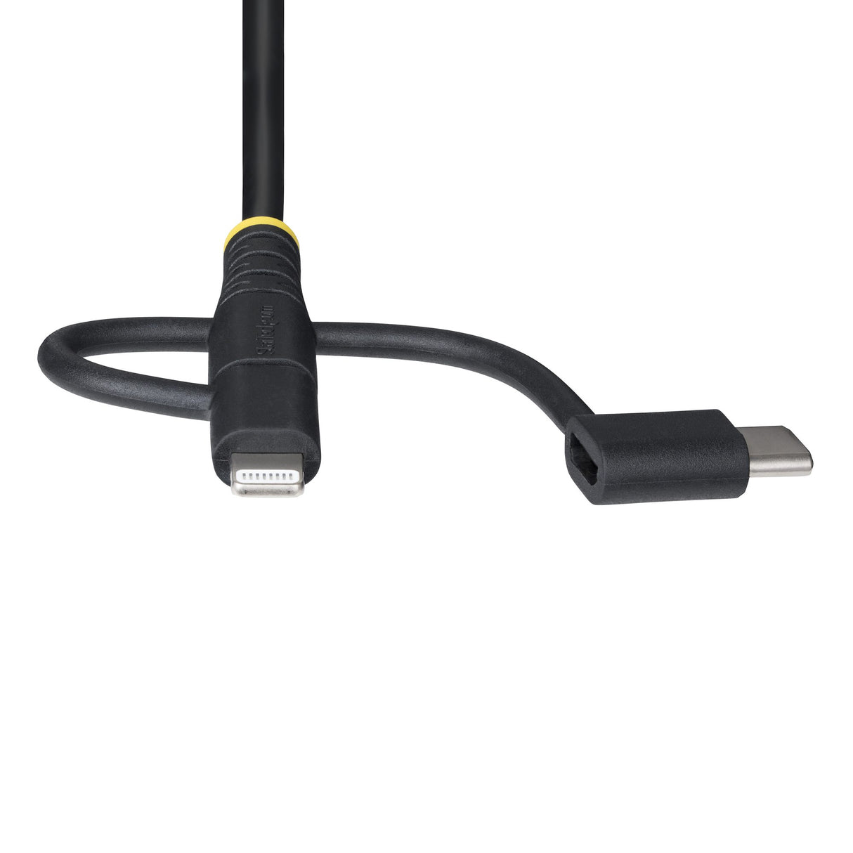 StarTech.com 3.3ft (1m) Rugged USB Multi Charging Cable, USB to Lightning/Micro-USB/Type-C, Apple MFi Certified, Aramid Jacket, Universal 3-in-1 USB Charger Cord for iPhone/iPad/Android
