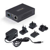 StarTech.com 10GbE Multi-Gigabit Open SFP+ Fiber Media Converter, Standalone 10 Gigabit Ethernet RJ-45 to 10GBASE-X SFP+, Single-Mode / Multi-Mode, 16K Jumbo Frames - TAA
