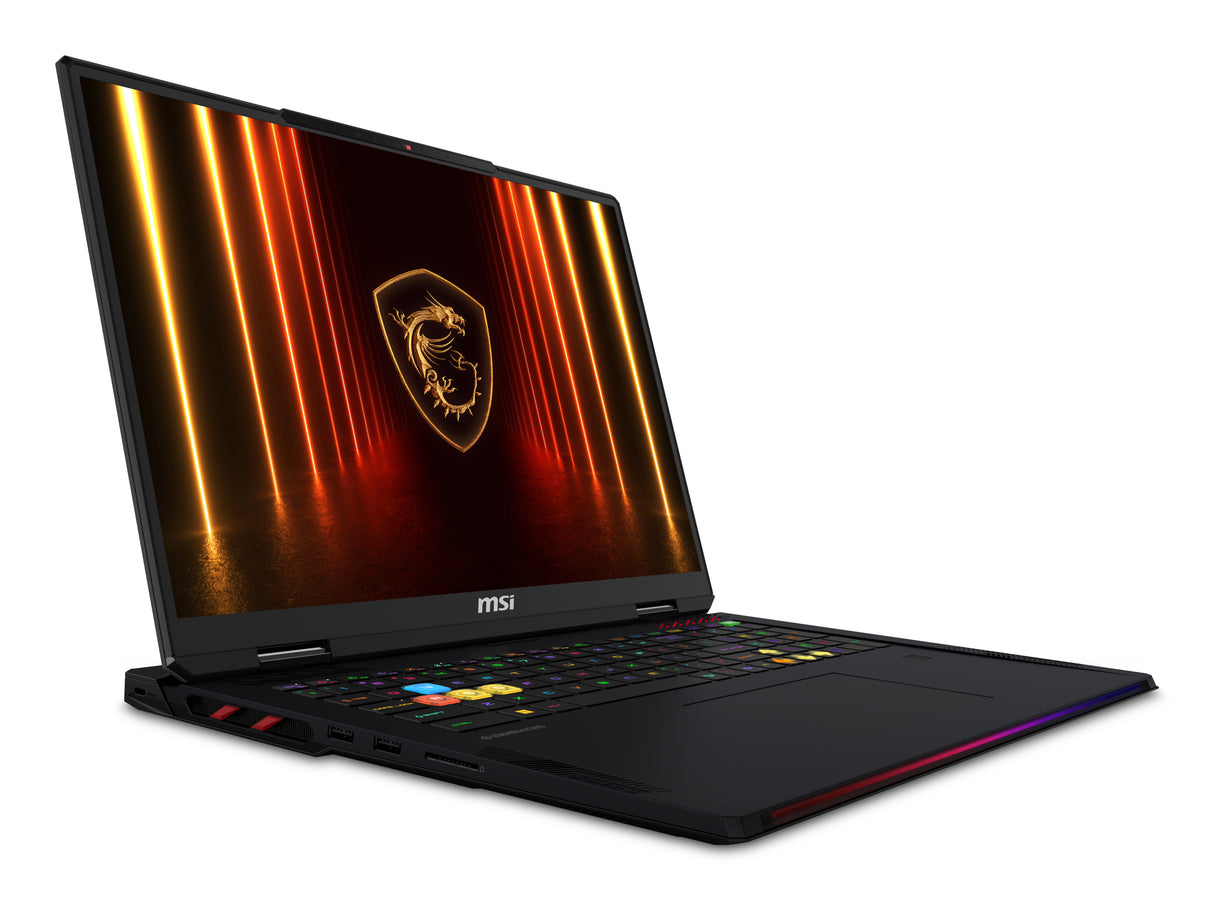 MSI Raider A18 HX A9WJG-037CA AMD Ryzen™ 9 9955HX3D Laptop 45.7 cm (18") UHD+ 64 GB DDR5-SDRAM 2 TB SSD NVIDIA GeForce RTX 5090 Wi-Fi 7 (802.11be) Windows 11 Pro Black