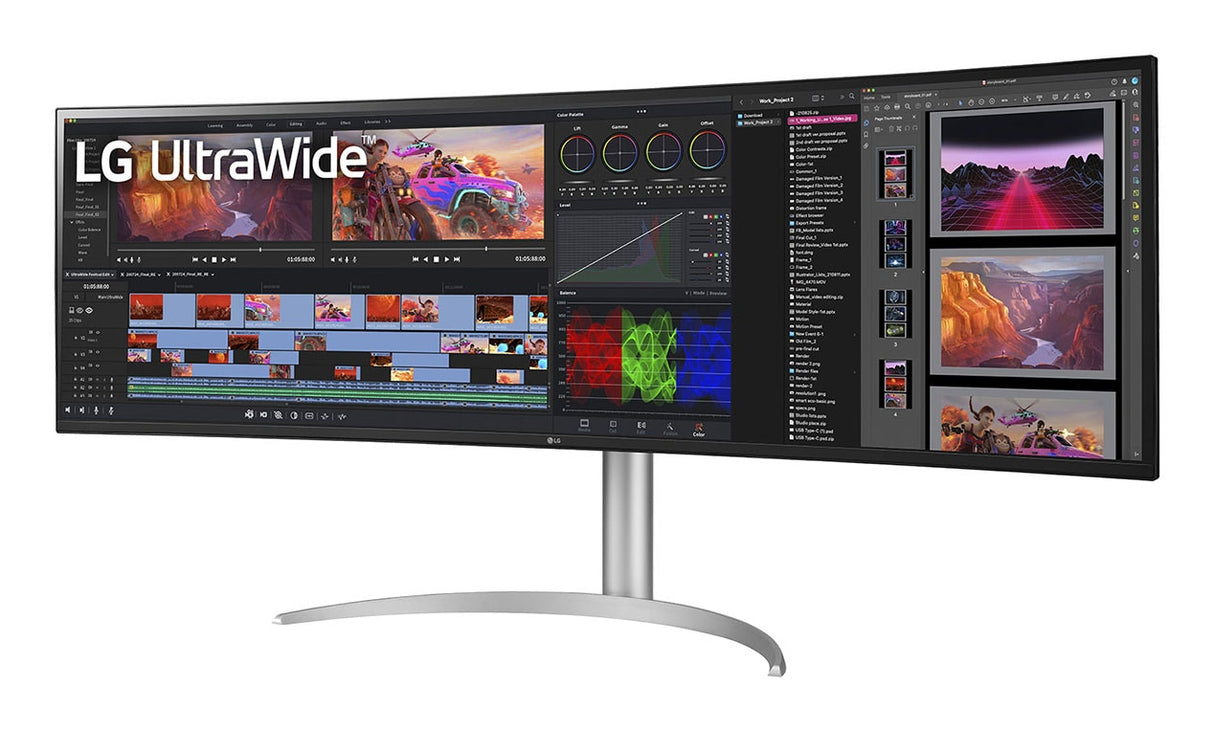 LG 49BQ95C-W computer monitor 124.5 cm (49") 5120 x 1440 pixels UltraWide Dual Quad HD White