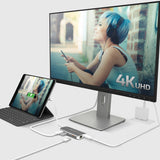 j5create JCD383 USB-C™ 9-in-1 Multi Adapter, Silver and White
