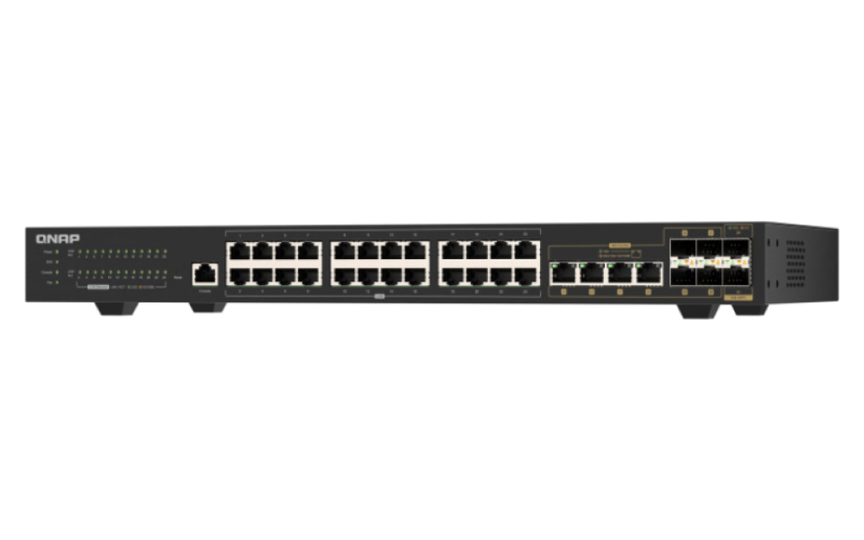 QNAP QSW-M2130-4C2S24T network switch Managed L2 2.5G Ethernet (100/1000/2500) 1U Black