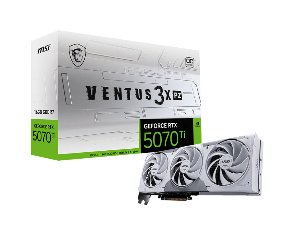 MSI GEFORCE RTX 5070 TI 16G VENTUS 3X PZ OC graphics card NVIDIA 16 GB GDDR7