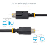 StarTech.com 6ft (2m) DisplayPort 1.2 Cable - 4K x 2K Ultra HD VESA Certified DisplayPort Cable - DP to DP Cable for Monitor - DP Video/Display Cord - Latching DP Connectors