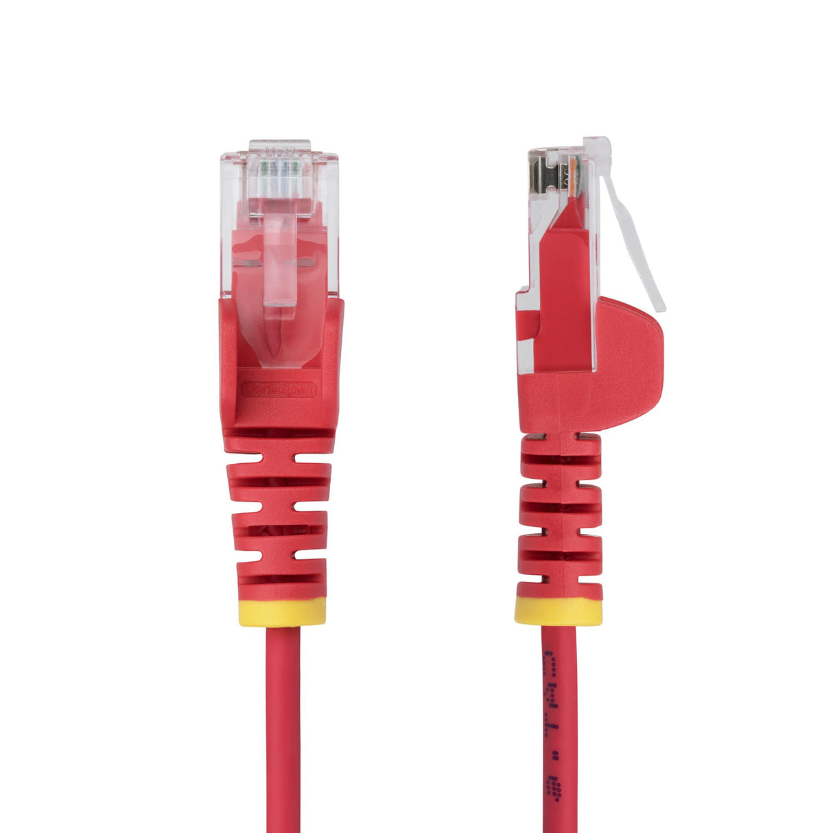 StarTech.com 6in Red Slim CAT6 Ethernet Cable, Snagless, 100W PoE, UTP, LSZH, 28AWG Pure Bare Copper Wire, Slim RJ45 Network Patch Cord w/Strain Reliefs, Individually Tested