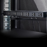 StarTech.com 8-Outlet Horizontal Rack Mount Metered PDU, 1U Server Power Strip w/Surge Protector, 125V/15A, 8ft (2.4m) Power Cable, Power Distribution Unit, TAA