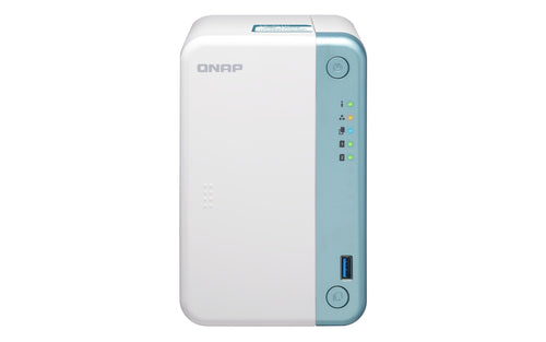 QNAP TS-251D NAS Tower Intel® Celeron® J4005 2 GB DDR4 0 TB QNAP Turbo System Blue, White