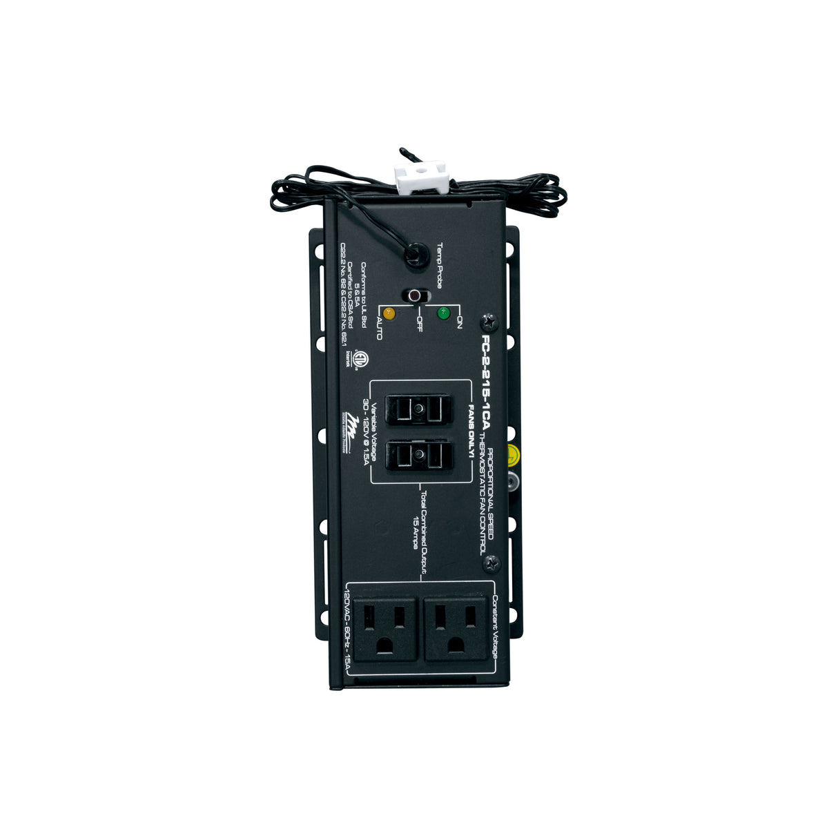 Middle Atlantic Stand Alone Thermostatic Fan Controller, 2 fans