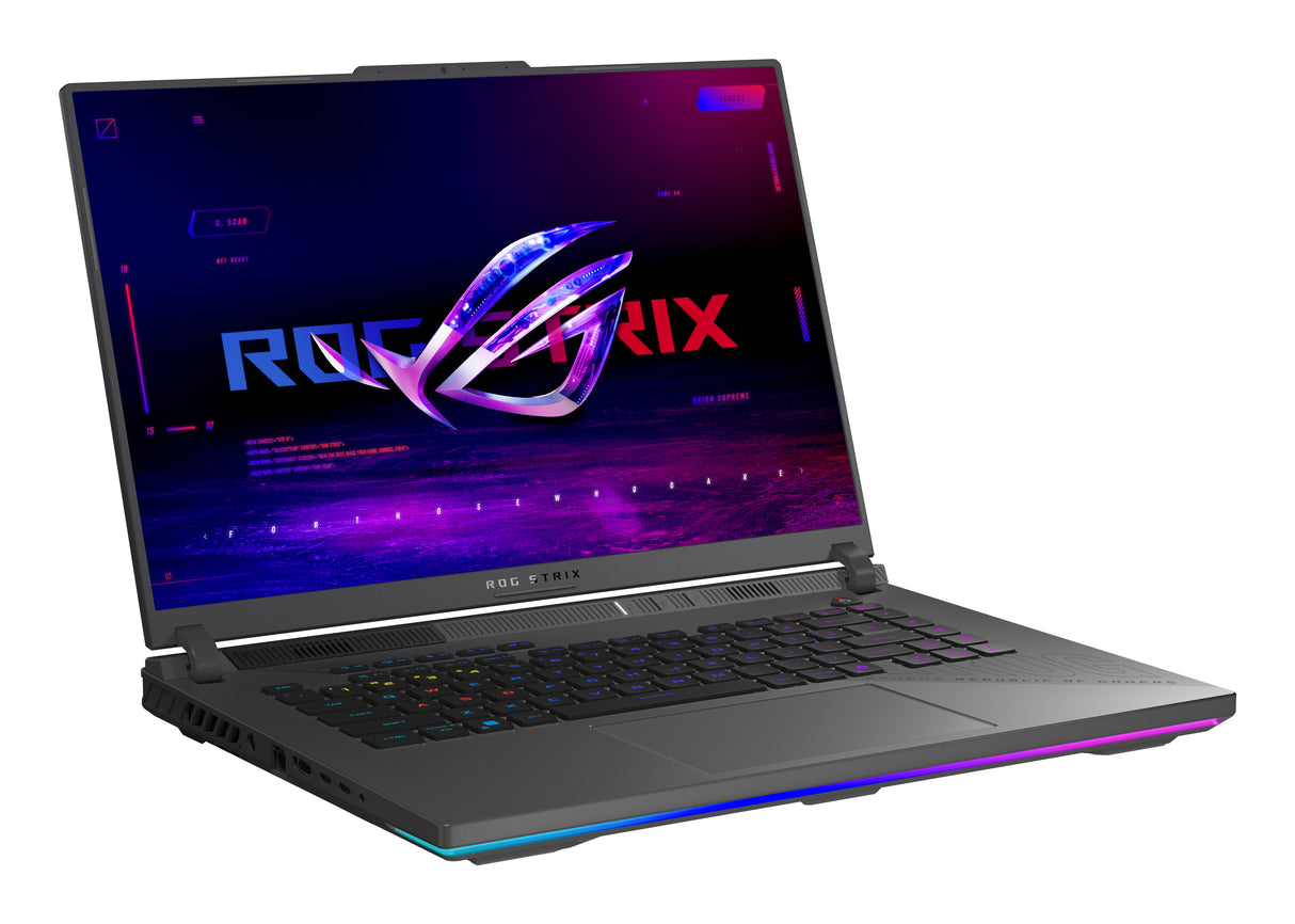 ASUS ROG Strix G16 G614PR-DB96-CA laptop AMD Ryzen™ 9 8940HX 40.6 cm (16") WUXGA 32 GB DDR5-SDRAM 1 TB SSD NVIDIA GeForce RTX 5070 Ti Wi-Fi 6E (802.11ax) Windows 11 Home Black, Grey