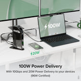 Plugable Technologies UD-3900C4 laptop dock/port replicator Wired USB 3.2 Gen 2 (3.1 Gen 2) Type-C Black