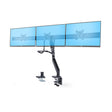 StarTech.com Desk Mount Triple Monitor Arm with Crossbar For Up To Three 27in Screens, VESA 75x75/100x100, Tool-Less Arm Adjustments, C-Clamp/Grommet, Spring-Assisted Arm