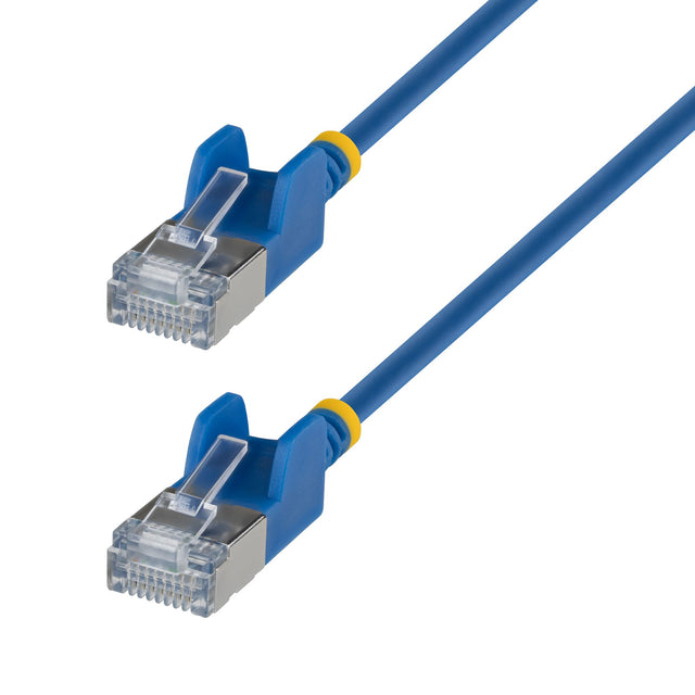StarTech.com 3ft Blue Ultra Slim Cat6A Ethernet Cable, Snagless, FTP, Pure Bare Copper Wire, 34AWG Slim RJ45 Network Patch Cord, Individually Tested
