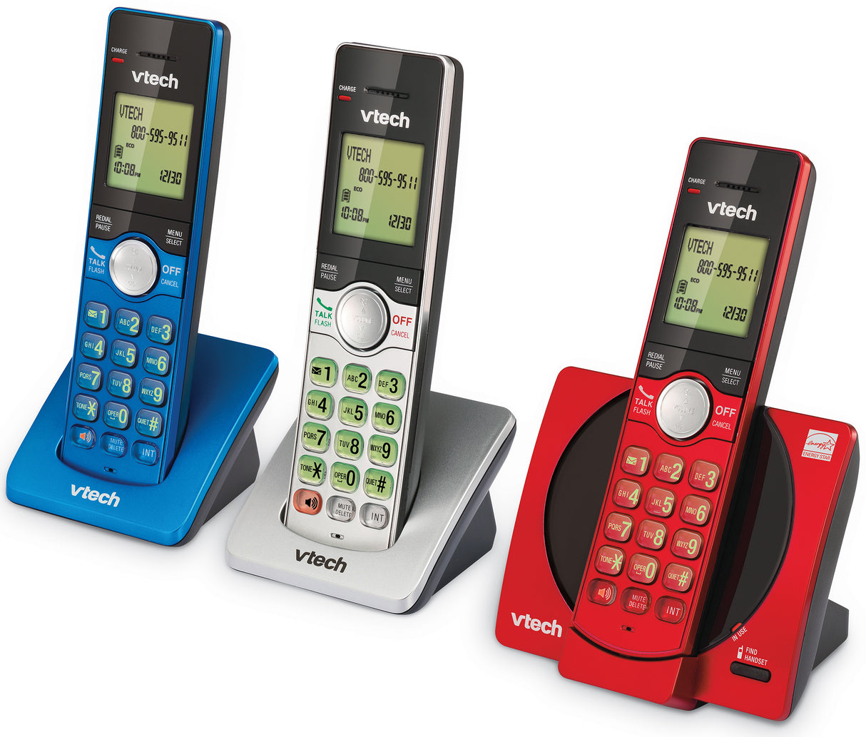 VTech CS6919-3 telephone DECT telephone Caller ID Silver, Red, Blue