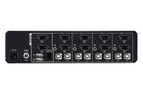 ATEN 4-Port USB 5K DisplayPort/HDMI Dual Display Universal Secure KVM Switch with CAC (PSD PP v4.0 Compliant)