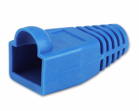Primewired Strain Relief Boots For RJ45 Cat5e Cat6 Modular Plug -Blue 100pk