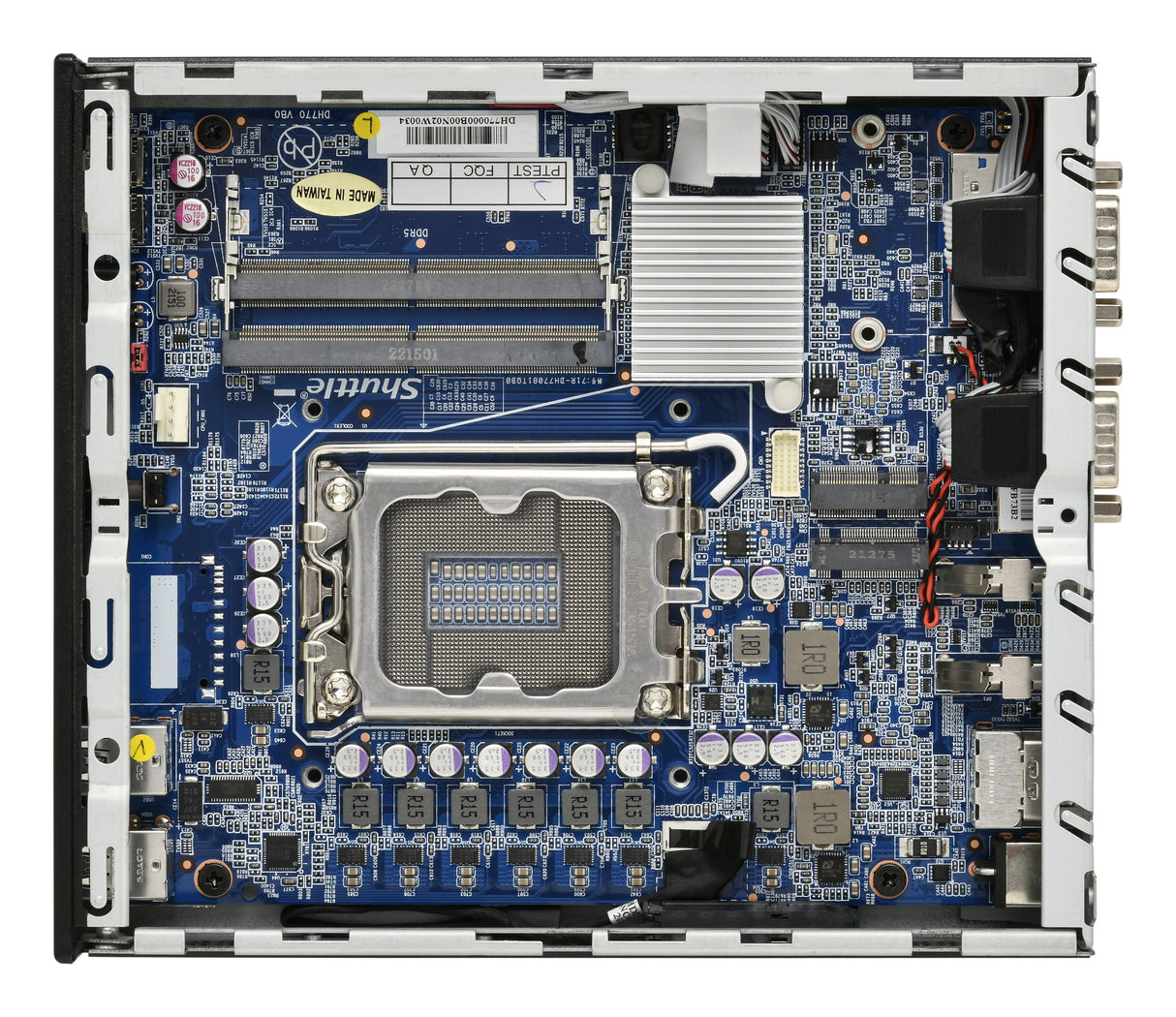 Shuttle Slim PC DH770 , S1700, 2x HDMI, 2x DP , 2x 2.5G LAN, 2x COM, 8x USB, 1x 2.5", 2x M.2, 24/7 permanent operation, incl. VESA
