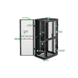 APC NetShelter SX Networking Enclosure, 42U, 1991H x 750W x 1070D mm, wtih Sides, Black