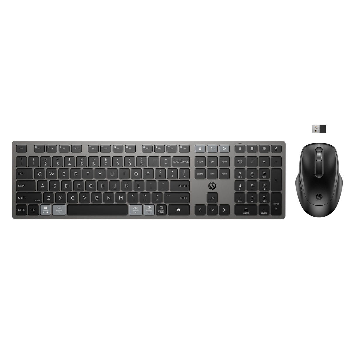 HP 725 Multi-Device Rechargeable Wireless Keyboard and Mouse Combo