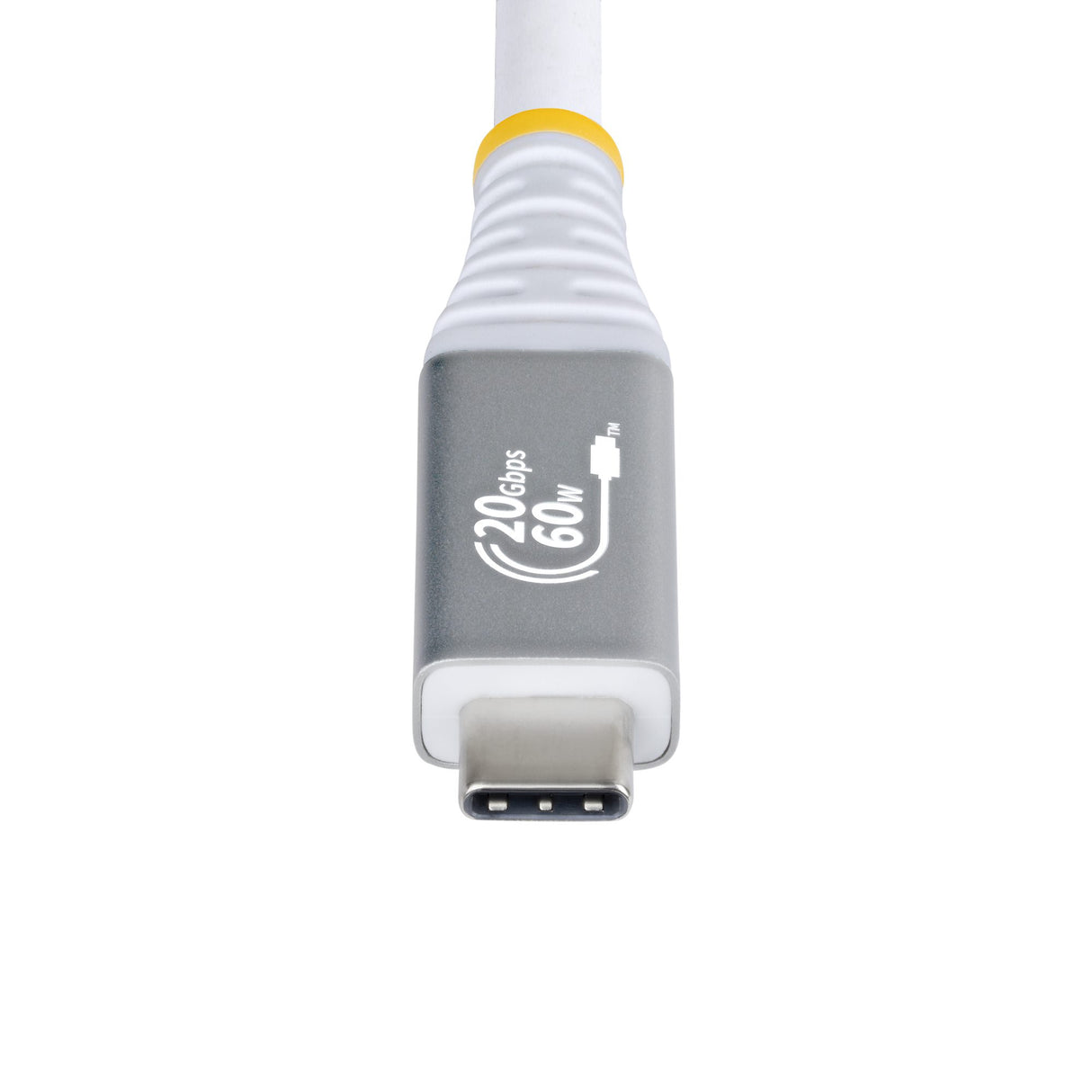 StarTech.com 10ft (3m) USB4 Cable, 20Gbps, USB-IF Certified USB-C Cable, 60W PD, 4K 120Hz DP 2.1, TPE Jacket, White USB-C Cord