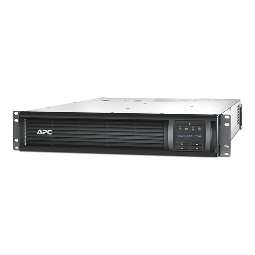 APC Smart-UPS, Line Interactive, 2200VA, Rackmount, 120V, 10x NEMA 5-15R outlets, SmartSlot, Auto Sense Voltage 120V/230V, AVR, LCD