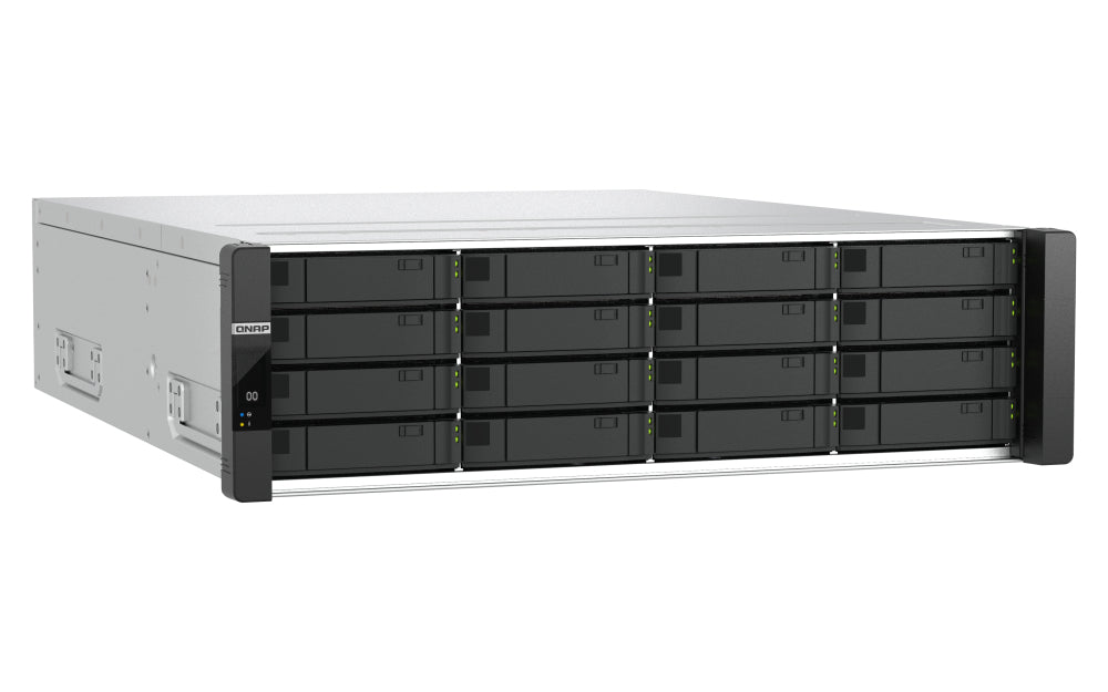 QNAP ES1686dc R2 NAS Rack (3U) Intel® Xeon® D D-2123IT 32 GB DDR4 0 TB QNAP QES Black, Grey