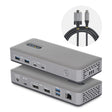 StarTech.com Dual-Monitor USB-C Docking Station, DisplayPort, 4K 60Hz, 100W Laptop Charging, 1GbE, Driverless, Multi-Monitor Dock For Windows