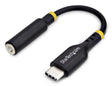 StarTech.com 5in (12.7cm) USB-C to 3.5mm TRRS Headphone/Headset Jack Audio Adapter, USB Type-C Aux Dongle, 32-bit DAC, Supports USB-C/Thunderbolt, Laptop/Phone/Tablet