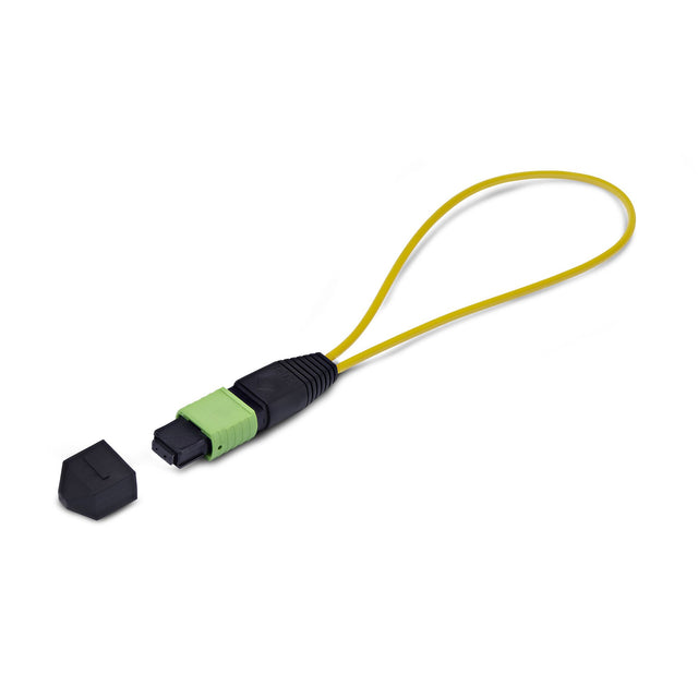 StarTech.com MPO Loopback Plug, Single Mode 9/125 MPO-12 Female Fiber Loopback Adapter, MPO/MTP-APC Connector Loopback Test Plug, MPO Female Loopback Tester