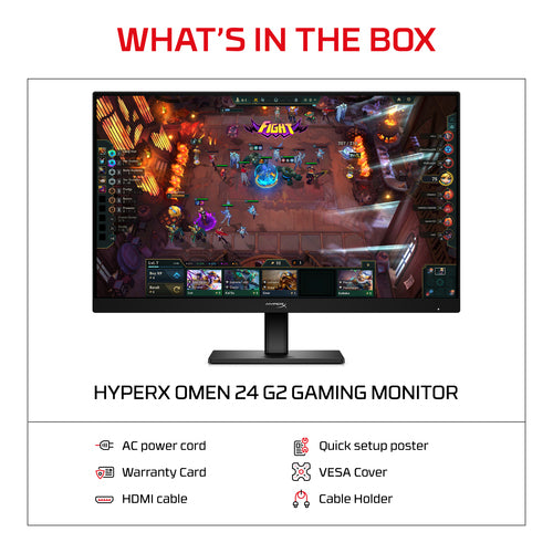 HyperX OMEN 23.8 inch FHD 180Hz Gaming Monitor - OMEN 24 G2