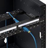 StarTech.com 24 Port 1U Blank Keystone Patch Panel with Cable Management Bar, Rackmount Cat6 Patch Panel for RJ45 UTP Ethernet Network Jacks