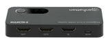 Manhattan 4K@60Hz 2-Port HDMI Splitter Splits One HDMI Input to Two HDMI Outputs (1x2), 18G, Micro-USB input for power, EDID Switch for Downscaling to 1080p, Black, 3 year warranty
